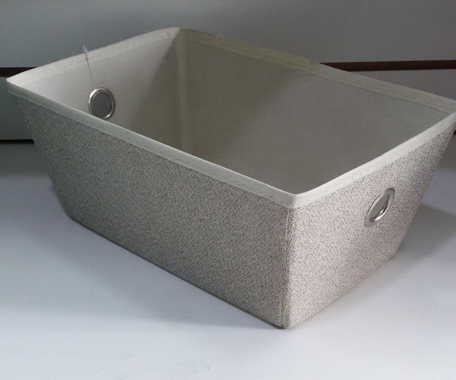 Essentials Side Hole Storage Container – Tan 12″L x 8.5″W x 5″H